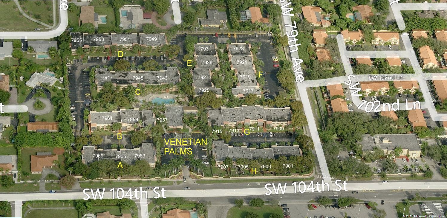 Aerial photo of Venetian Palms