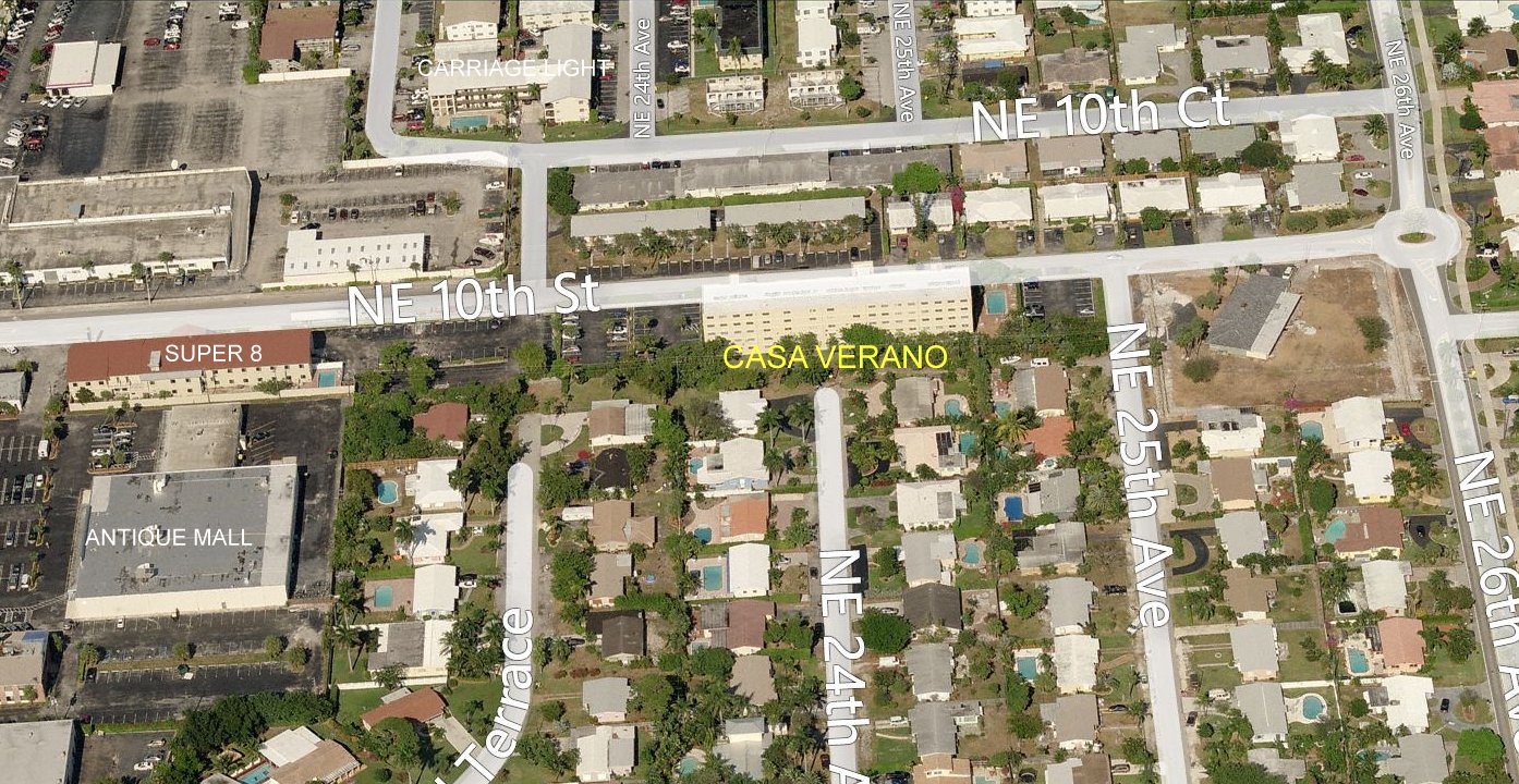 Aerial photo of Casa Verano