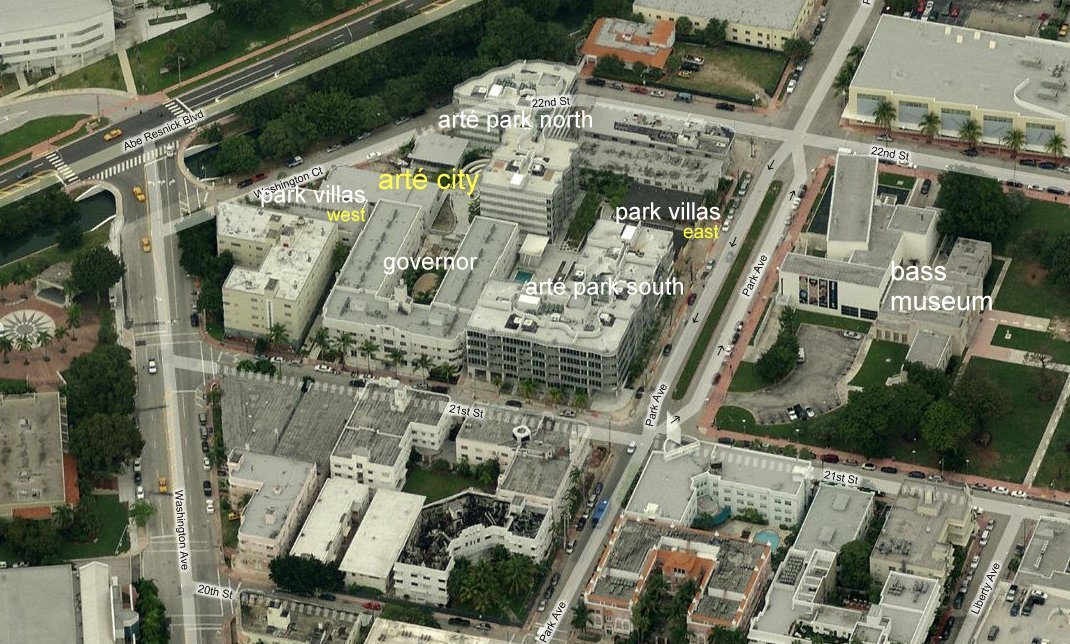 Aerial photo of Artepark Villas